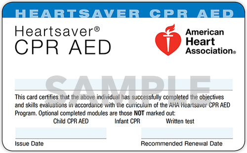 CPR AED Card